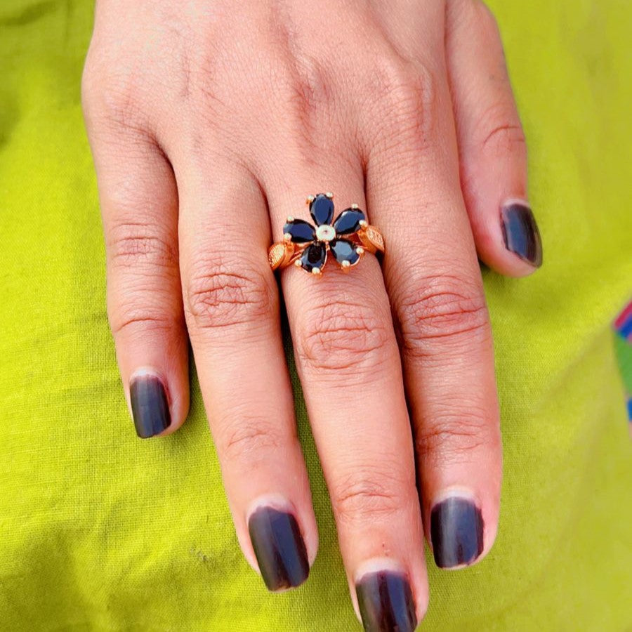 Gold-Plated Floral Ring With Premium Box