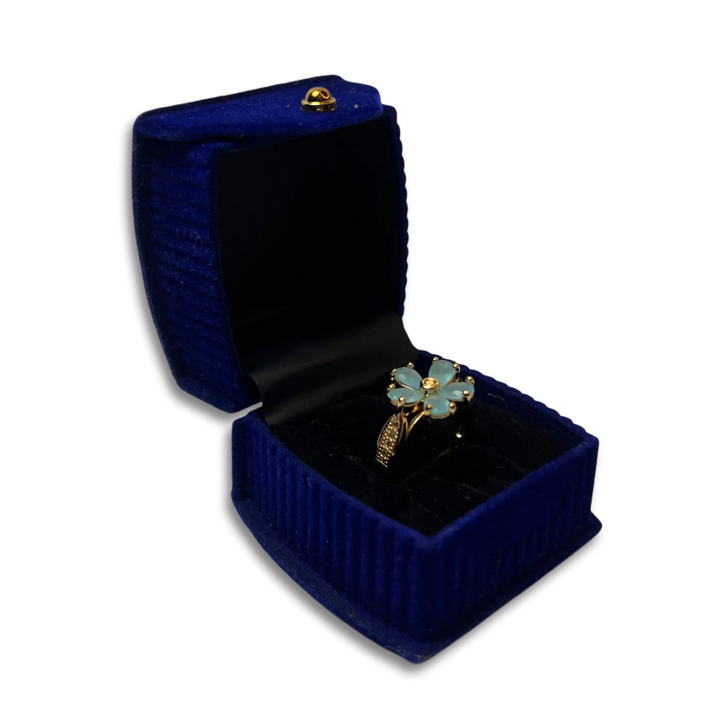 Gold-Plated Floral Ring With Premium Box